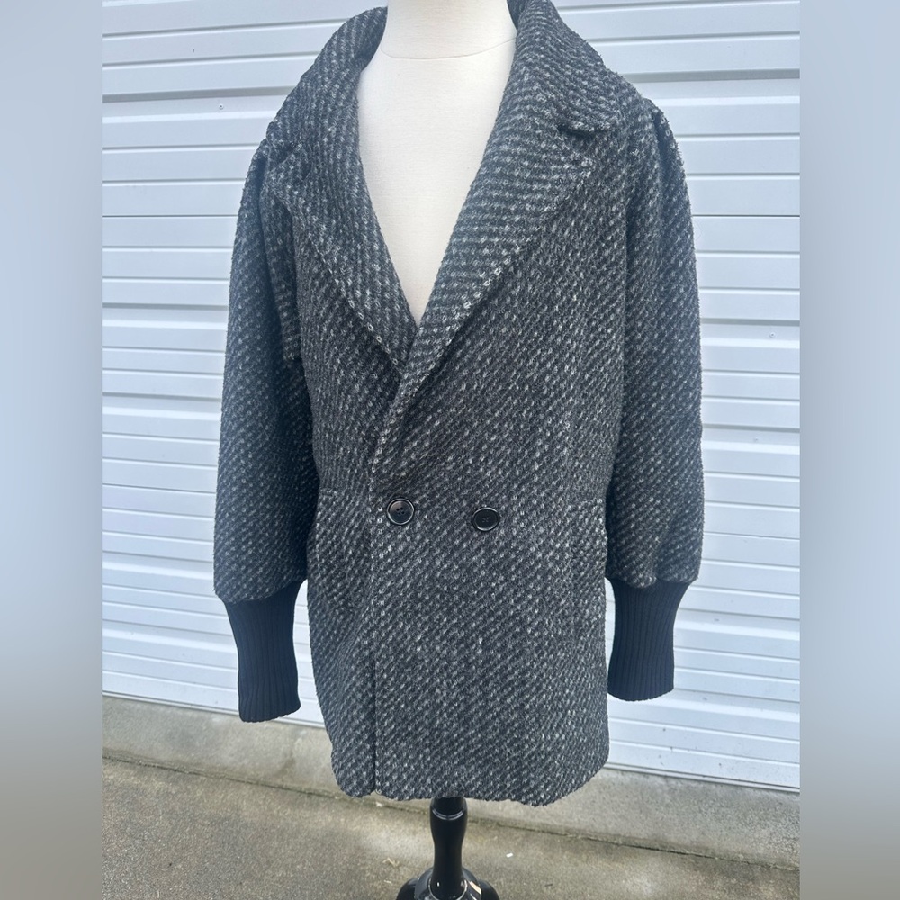 3M Thinsulate Black and Gray Pea Coat size L
